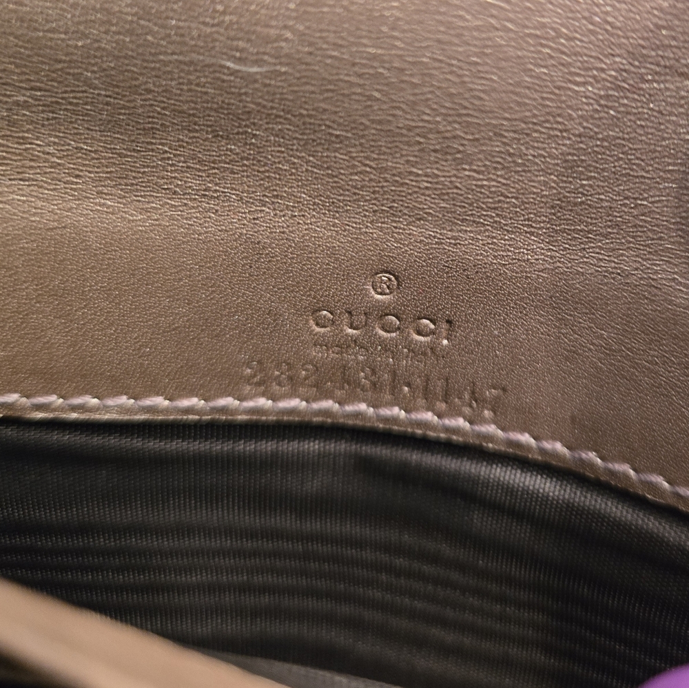 Gucci Metallic Brown Gold Taupe GG Continental Wallet - Picture 8 of 10